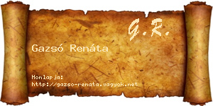 Gazsó Renáta névjegykártya