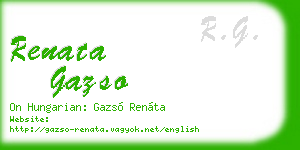 renata gazso business card